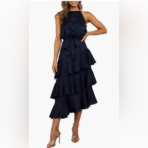 Petal & PupSeychelle Asymmetric Tiered DressSize: 8 Color: Navy